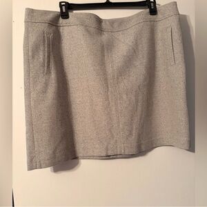 LOFT Light Gray Mini Skirt